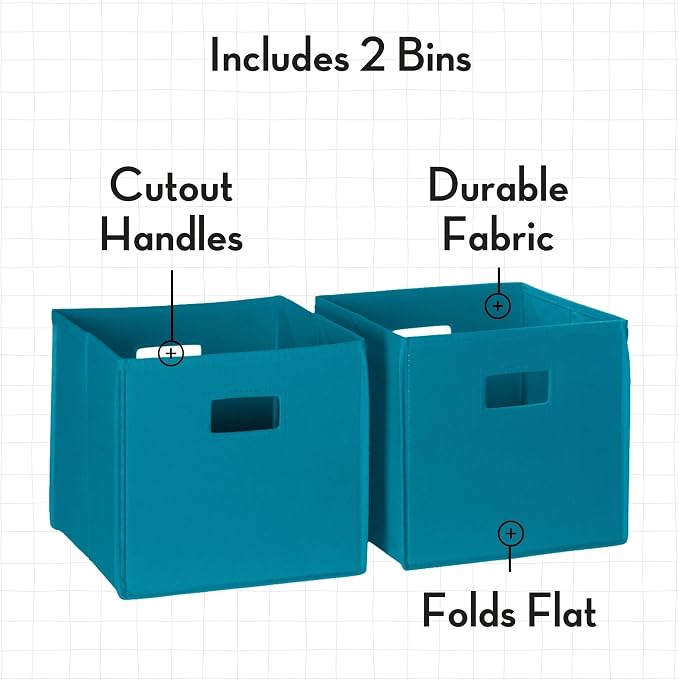 Pure White With Turquoise Bins