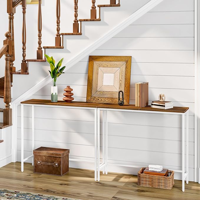 White + Walnut