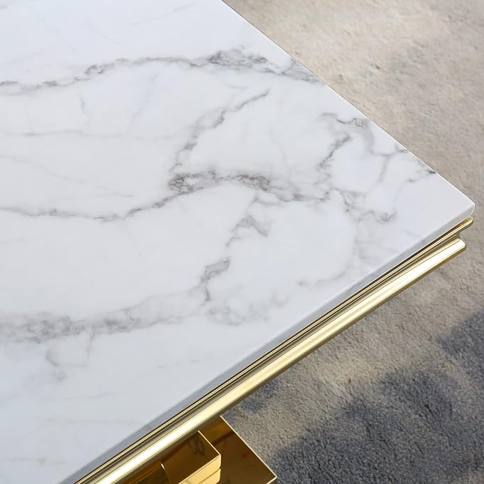 White and Gold Console Table