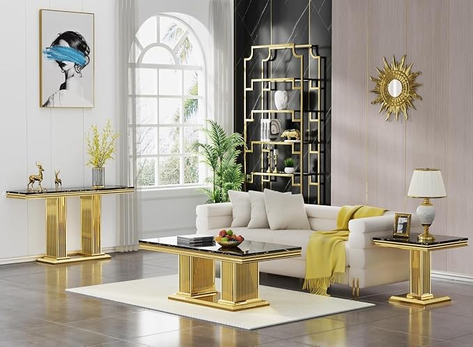 Console Table - Black Gold