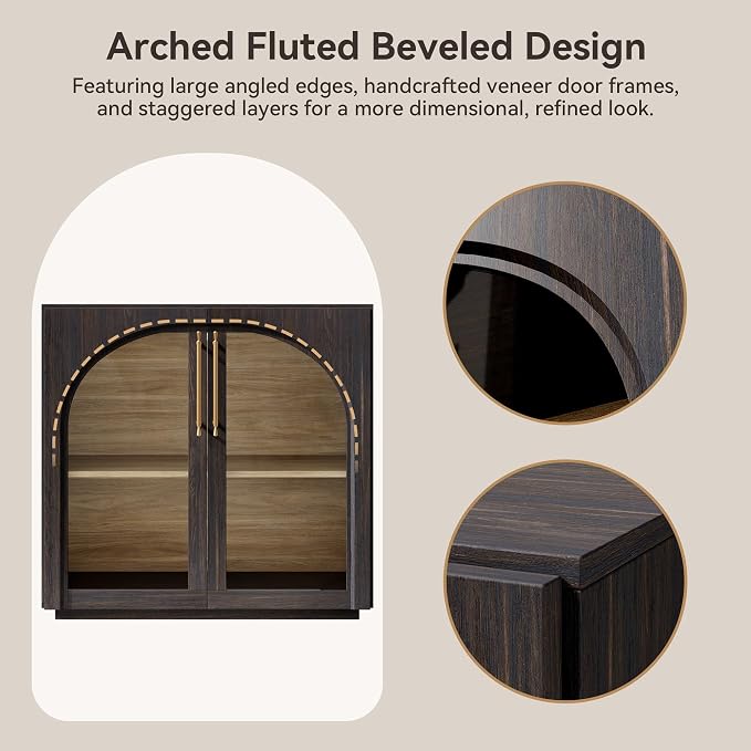 Dark Walnut-glass Doors
