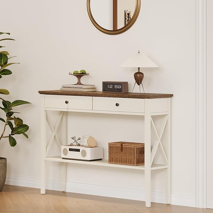 Antique White & Brown