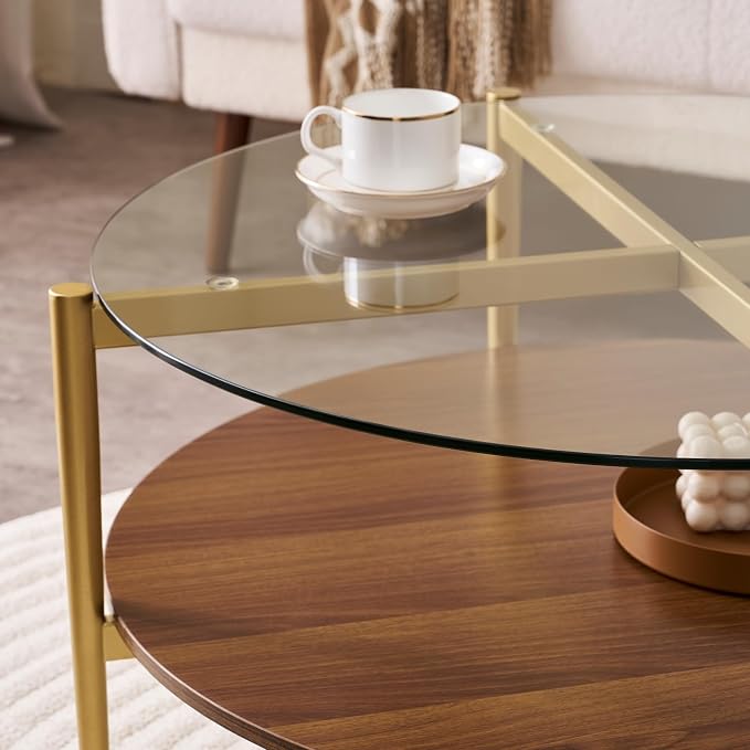 Clear & Walnut