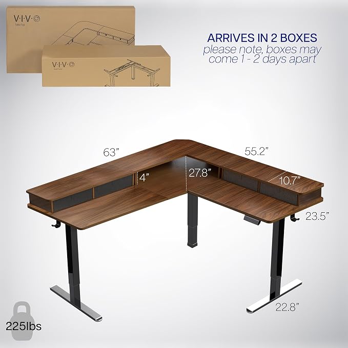 Dark Walnut Top / Black Frame