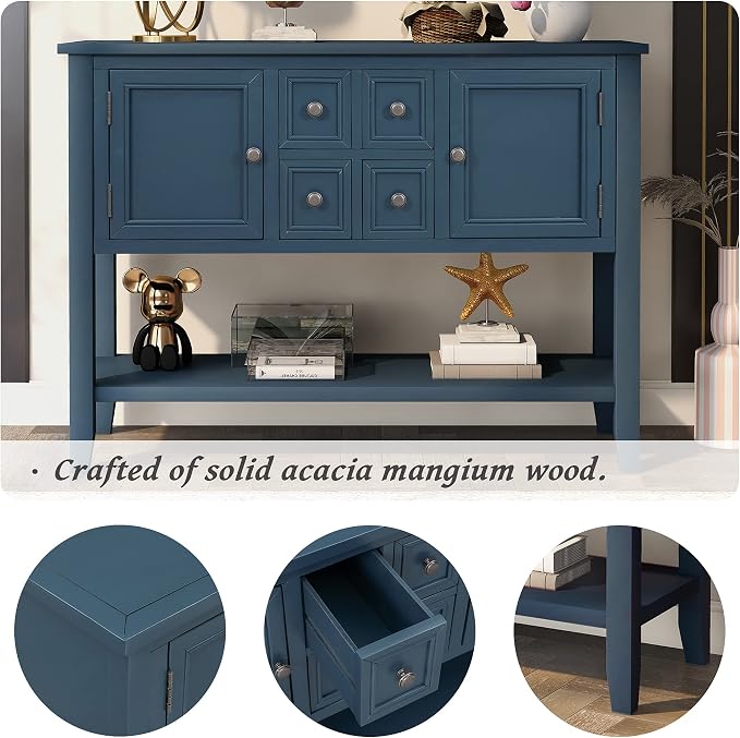 Retro Blue + Wood