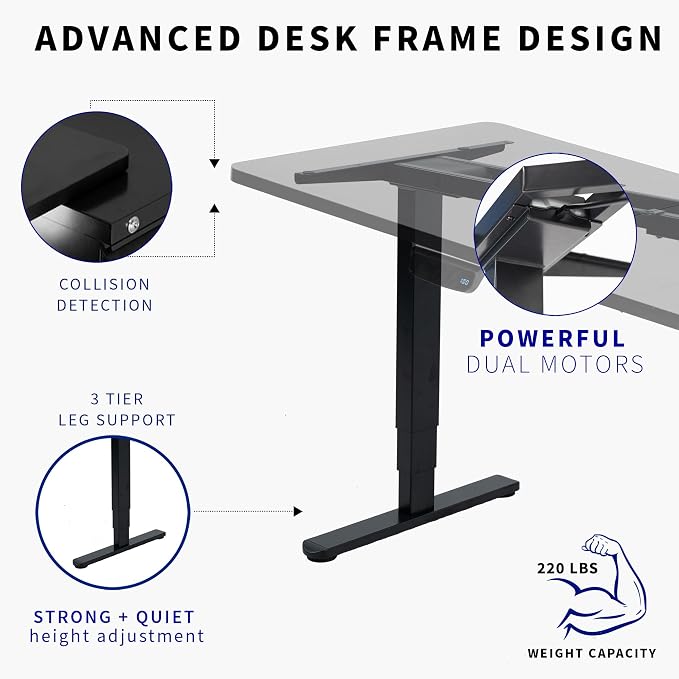 Dark Walnut Top / Black Frame