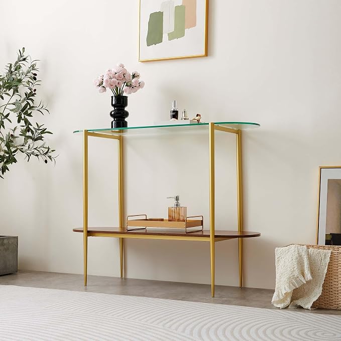 Clear & Walnut