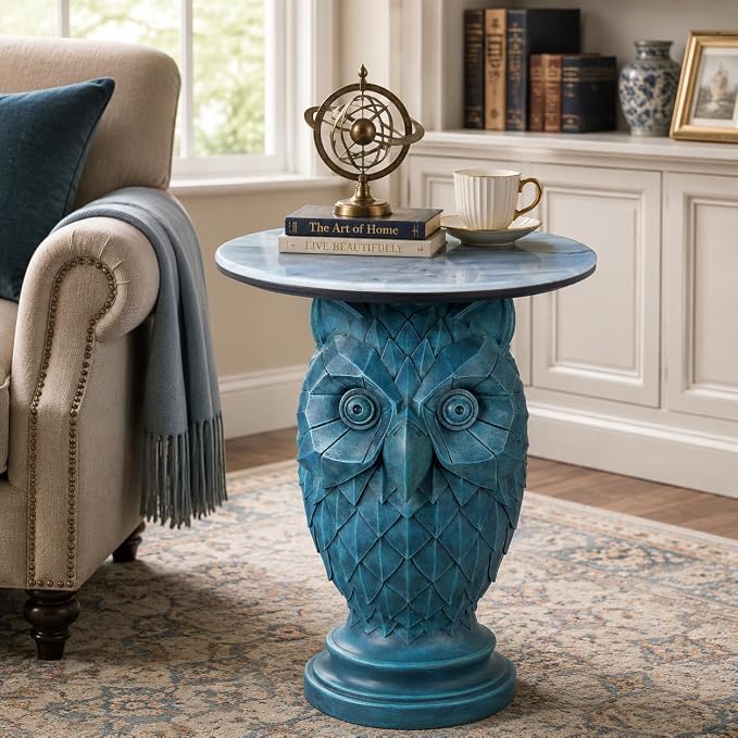 15 Owl - Geometric Teal