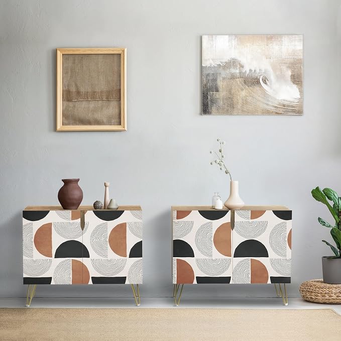 Geometric Semi-circle Shapes Patterns