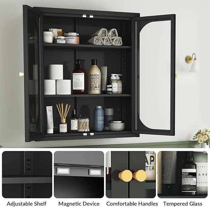 Black-tempered Glass Doors