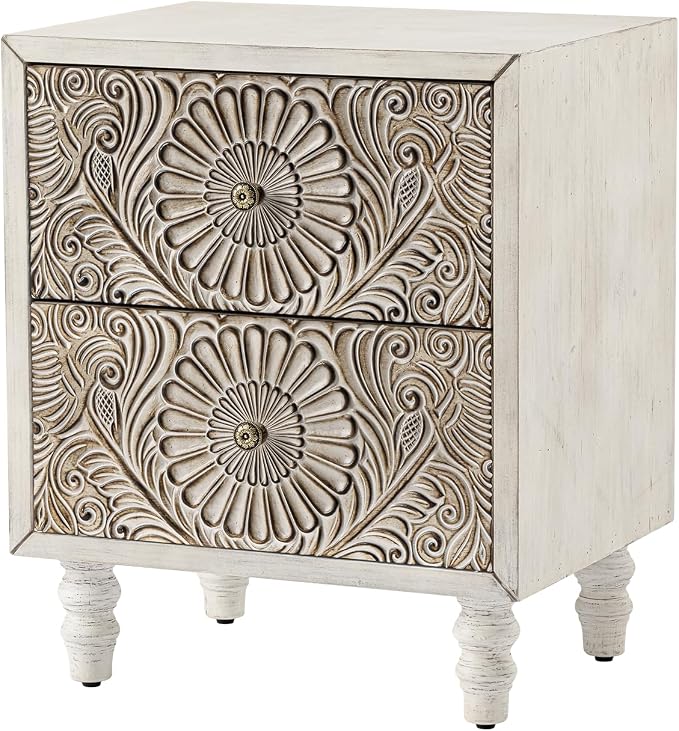 Wood Color-carved-2 Drawers