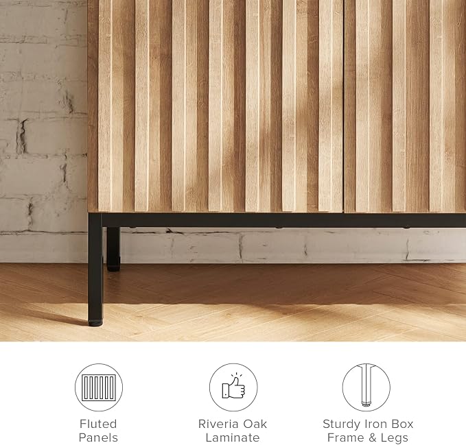 Oak Fluted Cabinet