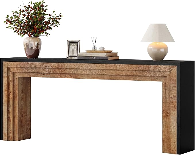 Black + Natural Wood Color
