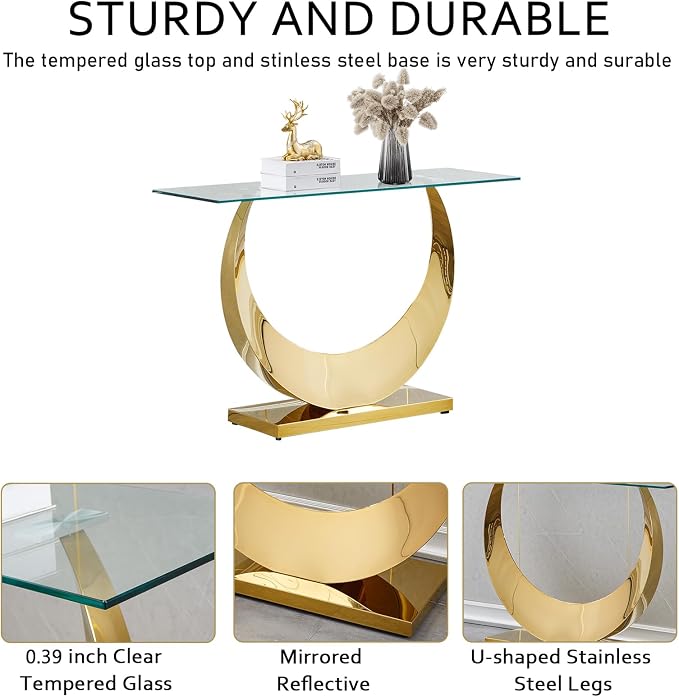 Gold Console Table