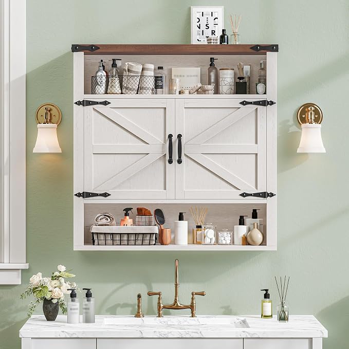 Rustic White and Brown
