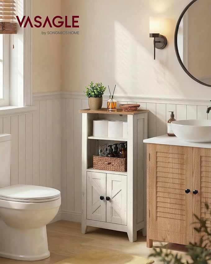 White + Rustic Brown