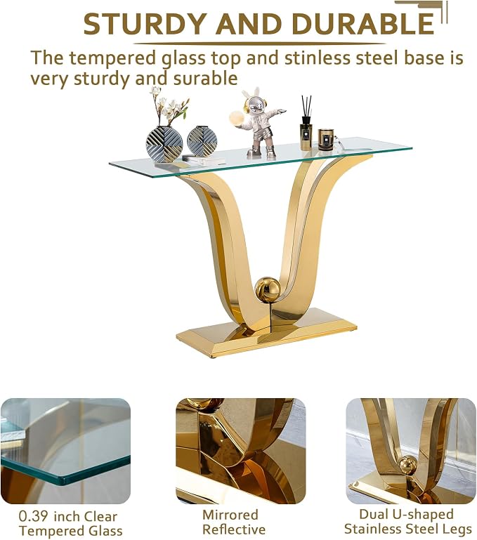 Gold Console Table