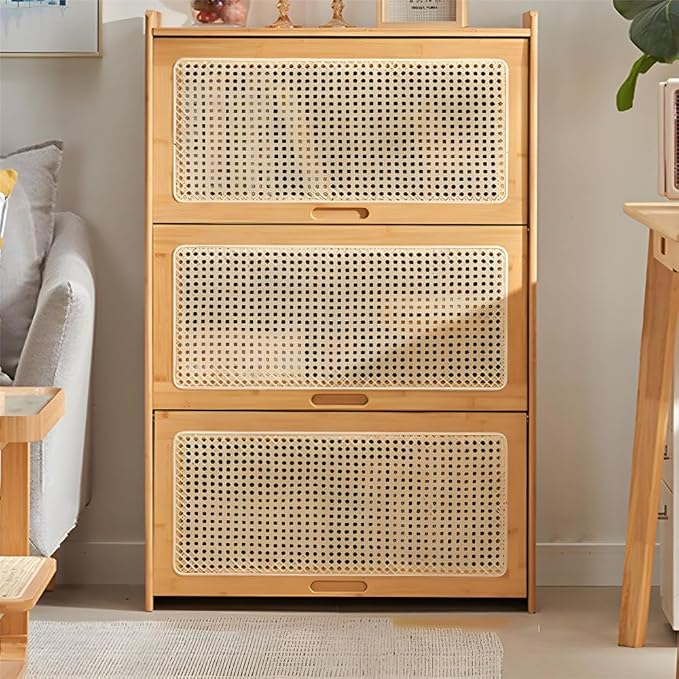 Door Material: Rattan; Color: Wood