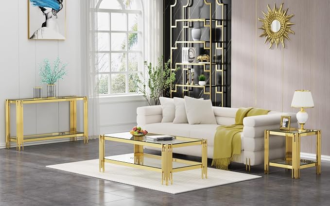 Clear Glass -Console Table