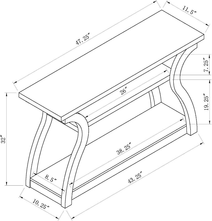 47.25in-white Oak