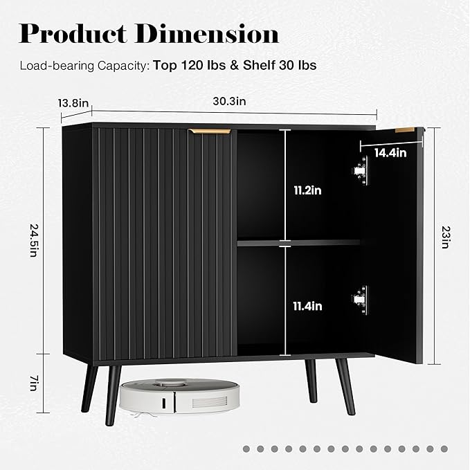 Black丨fluted Panel