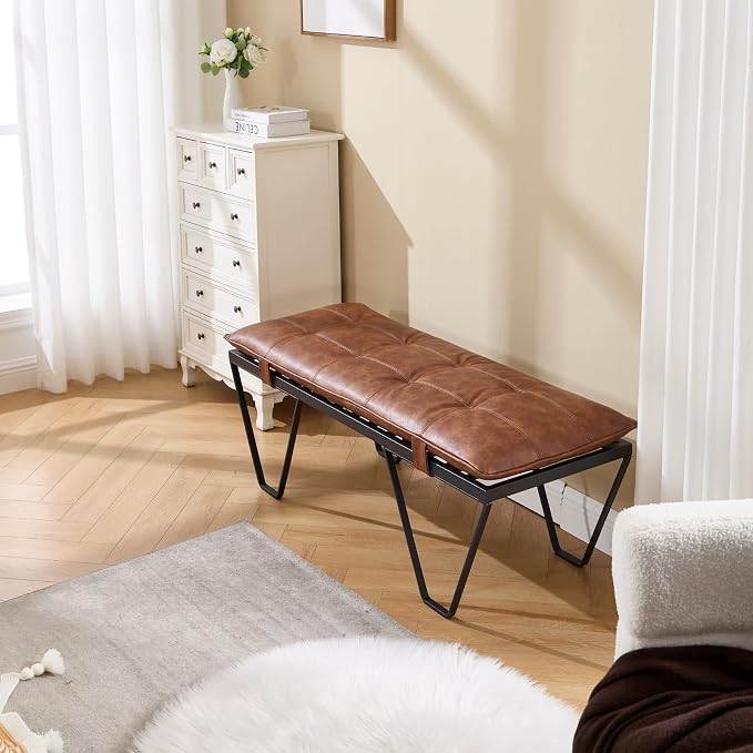 Brown Leather, Black Frame
