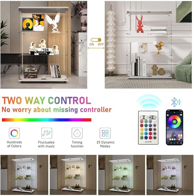 3 Shelf &2 Door-white