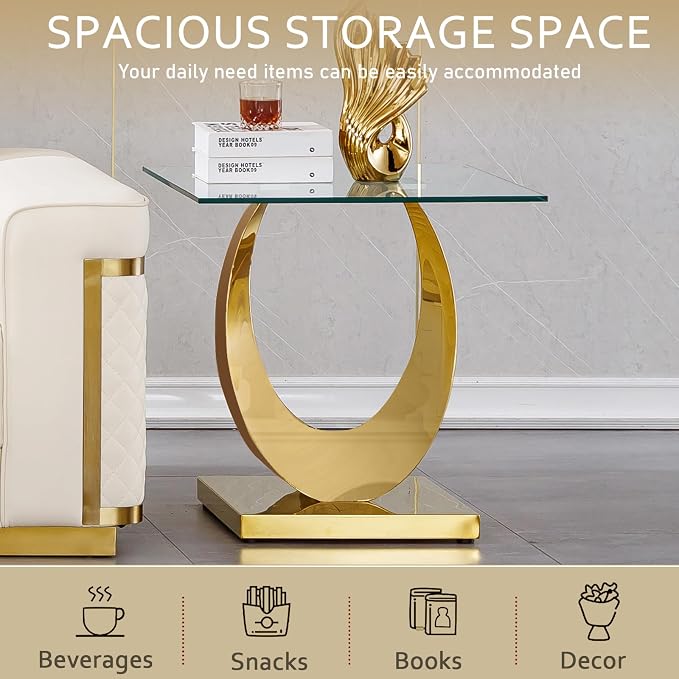 Gold End Table