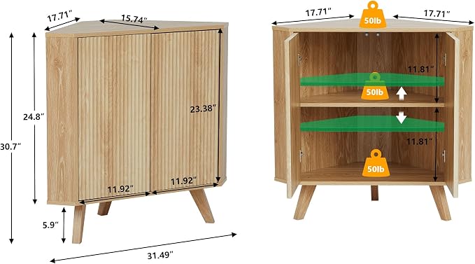 Corner Cabinet Natural