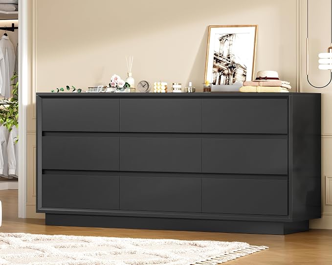 Black, 9 Drawers