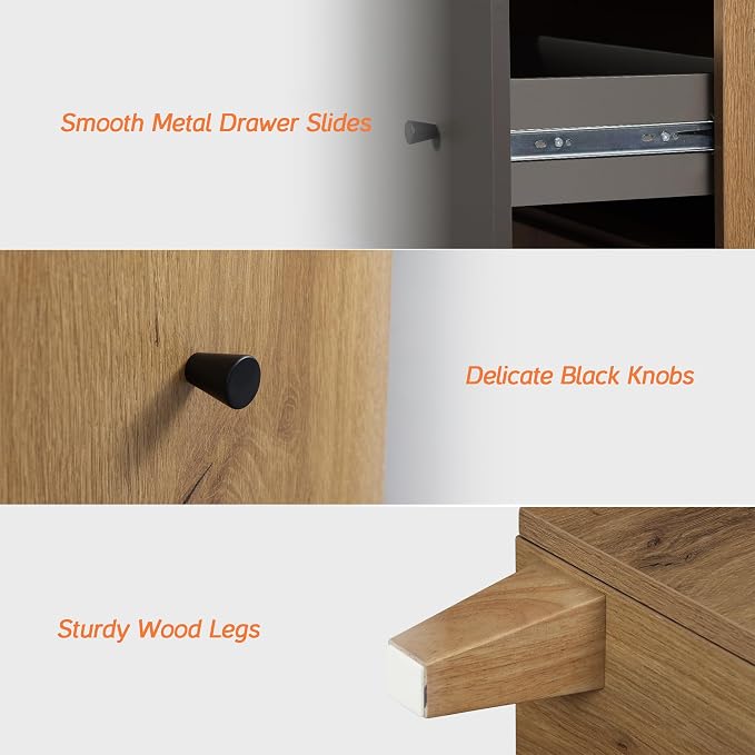Oak Brown&dark Grey