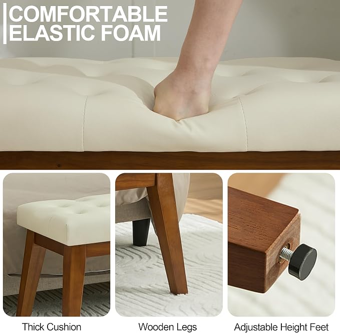 Beige-pu-tufted