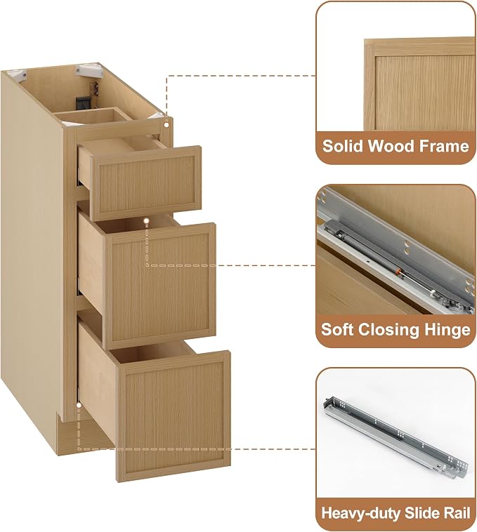 Natural With 3drawers