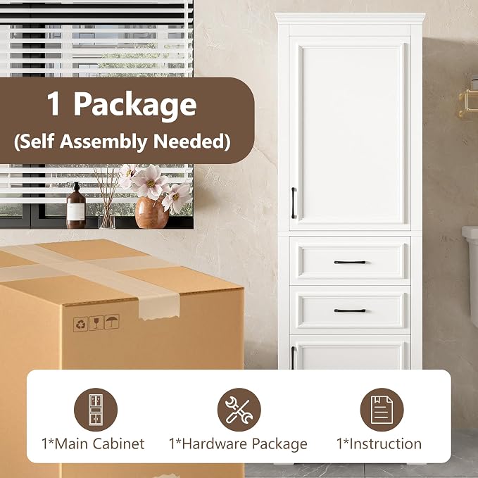 White/2 Drawers