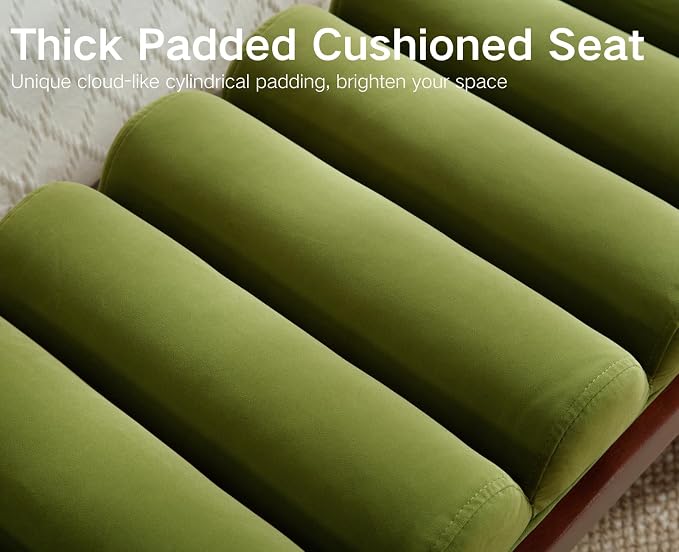Green Velvet-dark Brown Wood