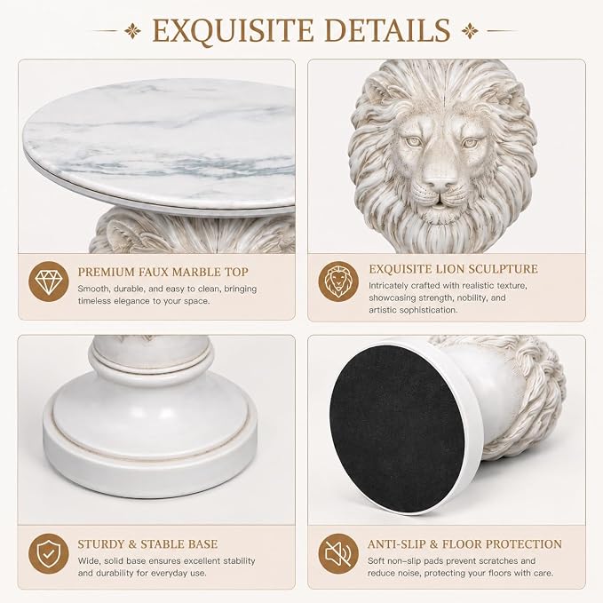 03 Lion - Marble White