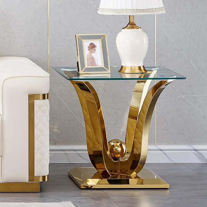 Gold End Table