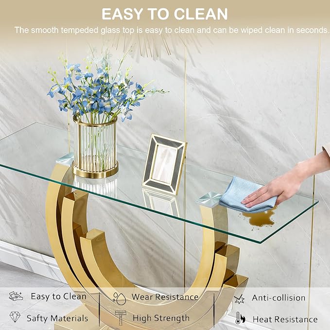 Gold Console Table