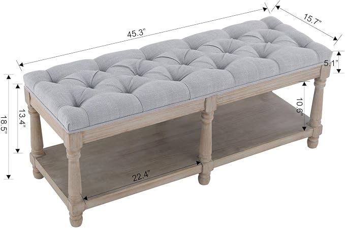 45 Inches Long- Grey