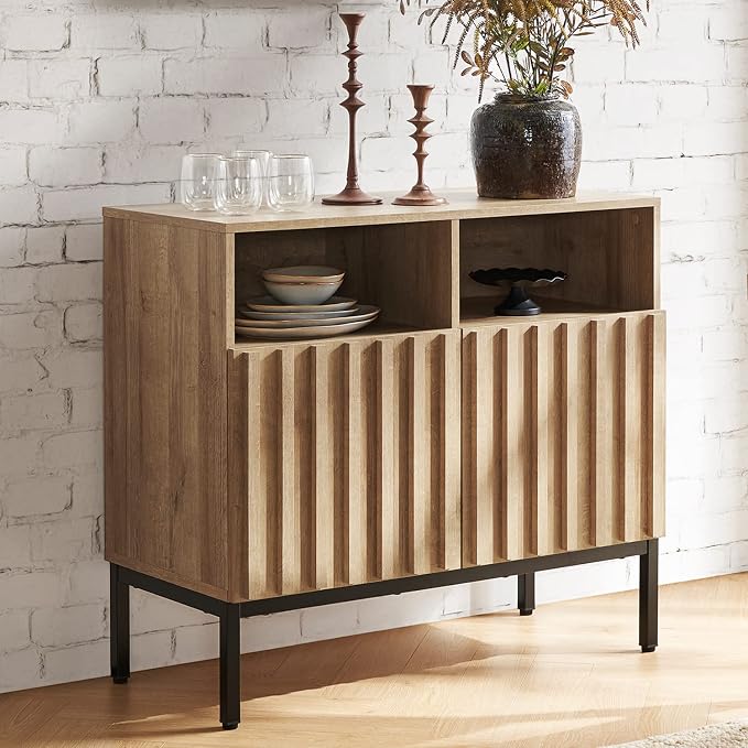 Oak Fluted Cabinet