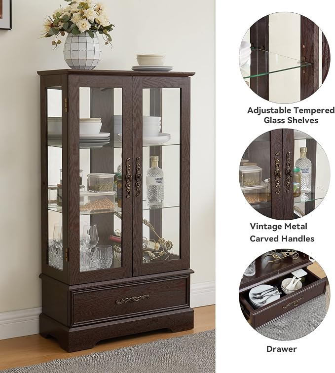 C-dark Cherry-with 1 Drawer