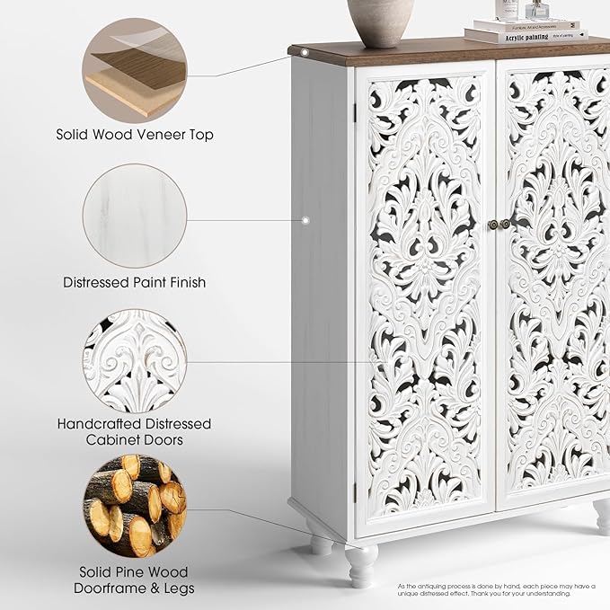 White & Walnut_2 Doors Tall