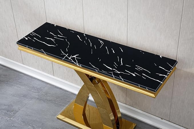 Console Table - Black Gold