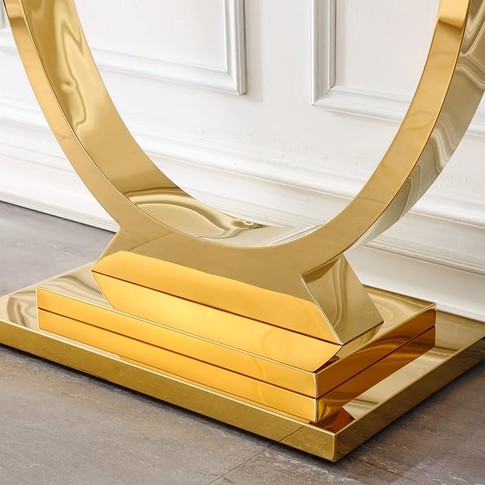 White and Gold Console Table