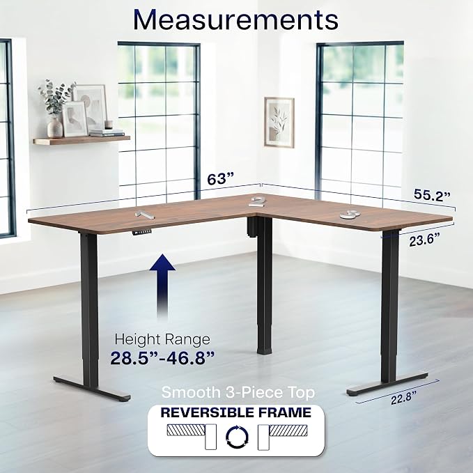 Dark Walnut Top / Black Frame