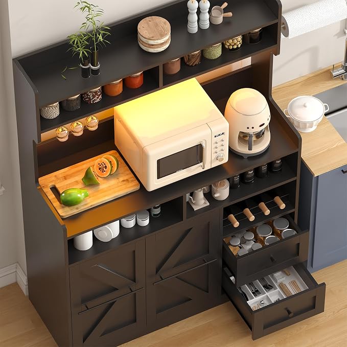 Black/Wood