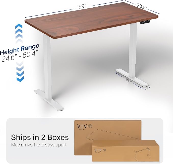 Dark Walnut Top / White Frame