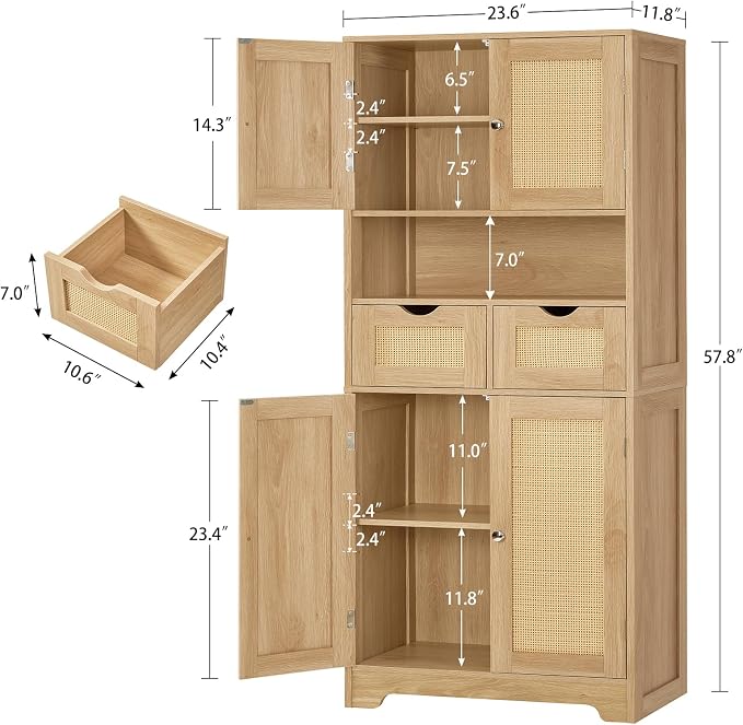 Natural-4 Shelves