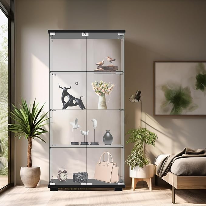 2-door 4-shelf, Black