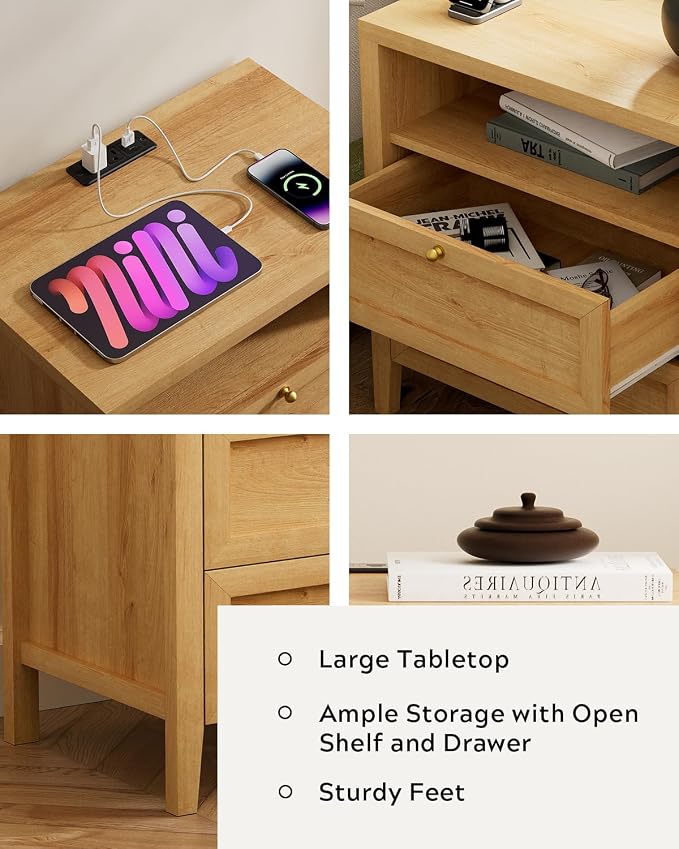 2 Drawers/Natural Oak